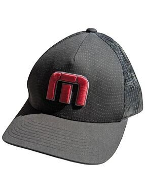 TravisMathew Major 2 Snapback Hat Black Mesh Trucker Golf Cap New With Stickers